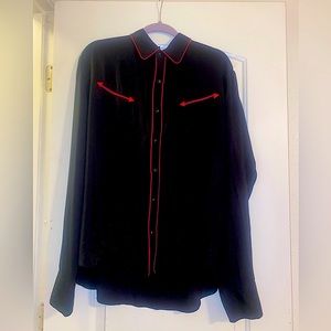 Straight to Hell Black/Red Western Shirt